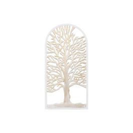 DKD Home Decor Decoración Pared Tradicional Árbol MDF Blanco Beige 122 x 60.5 x 3.5 cm
