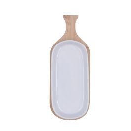 Tabla Aperitivo Bambú Cerámica Tapas Quid 22x8.5x3,5 cm