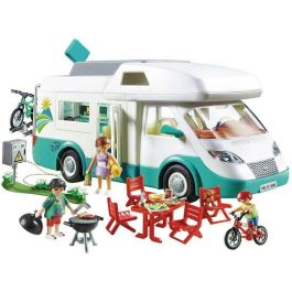 Playmobil Caravana de Verano Family Fun: Vehículo de Juguete de Plástico para Juego Imaginativo, ideal para niños a partir de 4 años
