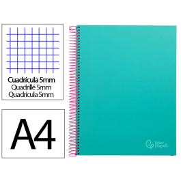 Liderpapel Cuaderno Espiral A4 Micro Jolly Tapa Forrada 140 Hojas Cuadro 5mm Turquesa Precio: 4.79000038. SKU: B1AQWNZ2HS