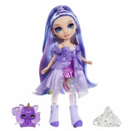 Rainbow High Muñeca Violet Morada 22 cm con Slime Transparente y Distintos Tipos de Brillo - Edad Mínima 4 Años