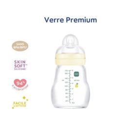 MAM Flow Teat 1 Biberón de Vidrio Premium 170 ml, 0-6 Meses, Resistente al Calor, Tetina Ultra Suave y Cuello Ancho, Blanco Precio: 28.49999999. SKU: B1EB8VB3EV