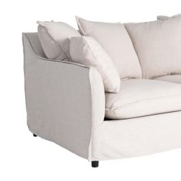 Sofá 2 Plazas Beige Dm-Tejido Salón 158 X 102 X 77 cm