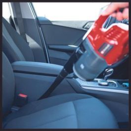 Einhell TE-SV 18 Li solo Aspiradora escoba 2 en 1 sin bolsa, para superficies de hogar y coche, color negro/rojo
