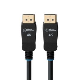 MicroConnect Cable DisplayPort 1.2 4K, 15m con Repetidor/Amplificador, para Monitores, Laptops y Proyectores