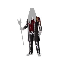 Disfraz Vudu Brujo Hechicero Hombre Adulto Halloween. Aterrador conjunto con Chaqueta símil pieles y huesos, Pantalón. Talla XS-S Multicolor Disfraz Vudu Brujo Hechicero Hombre Adulto Halloween. Aterrador conjunto con Chaqueta símil pieles y huesos, Pantalón. Talla XS-S Multicolor