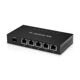 Ubiquiti EdgeRouterX SFP Router Gigabit PoE Avanzado con 5 Puertos RJ45 y 1 Puerto SFP Óptico para Redes