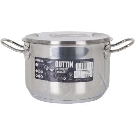 Quttin - Olla con Tapa de Acero Inoxidable para Inducción - 20 cm - 4 Litros (4 Unidades)