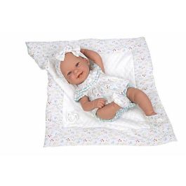 Muñecas Arias Muñeca Elegance Zoe Azul con Manta Cuerpo de Vinilo para Niña 42 cm