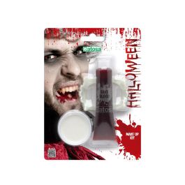 Maquillaje Halloween Dentadura Vampiro con Sangre Falsa 30ml y Maquillaje Facial Blanco - Kit Completo para Disfraz Precio: 1.49999949. SKU: S1129909