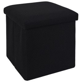Caja-Puf Plegable Atom Negro Home Deco Factory Caja-Puf Plegable Atom Negro Home Deco Factory