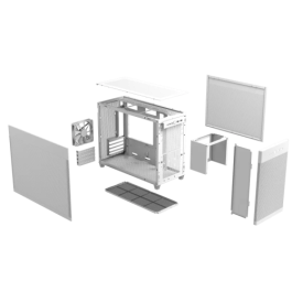 Asus 90DC00G3-B39010 Caja AP201 TG White Mini Torre Blanco