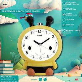SAMI Despertador Infantil Abeja Melodía/CAM - Reloj Despertador para Niños con Melodías y Forma de Muñeco