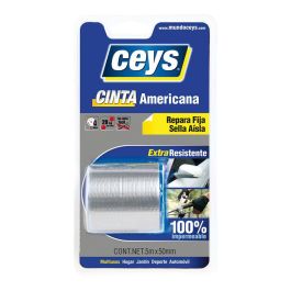 Ceys Cinta Americana Plata 50 mm x 5 m Blister Resistente Impermeable Flexible Multiusos Precio: 5.50000055. SKU: S7908778