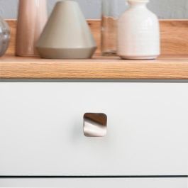 Rei 749 Blister 4 Pomos para Mueble Metal Zamak Níquel Satinado 32x31mm