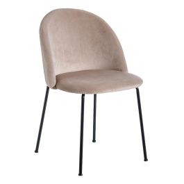 Silla Beige Tejido-Metal 43 X 47 X 78,50 cm