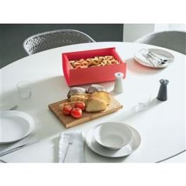 Alessi BG03 R Mattina Panera - Caja de Pan y Tabla de Cortar en Acero y Resina, Diseñado por Big-Game Alessi BG03 R Mattina Panera - Caja de Pan y Tabla de Cortar en Acero y Resina, Diseñado por Big-Game