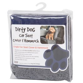 Dog Gone Smart Funda Protector Asiento Coche Individual para Perro Dirty Dog Microfibra Antisuciedad Pelo Barro Gris 112x89 cm