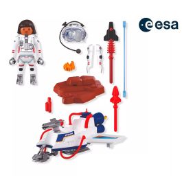 PLAYMOBIL 72013 Planeador Espacial de la ESA - Set de Exploración de Marte con Vehículo y Cristales