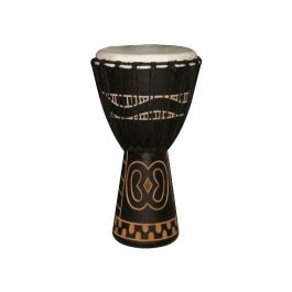 Tanga Djembe de 10 pulgadas Decorado con Motivos Africanos, Madera de Tonos Oscuros Precio: 105.94999943. SKU: B1EGCPN7QR