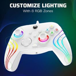 PDP PER0708056070250 Gamepad Afterglow Wave Con Cable Blanco Compatible con PC y Xbox