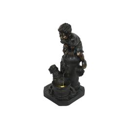 DKD Home Decor Fuente Terraza y Jardín Cobre Resina LED 47x47x88.5 cm