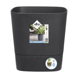 ELHO - Maceta - Greensense Aqua Care Square 30 - Gris carbón - Interior/exterior - Ø 29,5 x H 30,2 cm ELHO - Maceta - Greensense Aqua Care Square 30 - Gris carbón - Interior/exterior - Ø 29,5 x H 30,2 cm