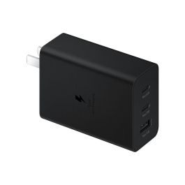 Samsung EP-T6530NBEGEU Cargador de Pared 65W Triple Puerto para Carga Rápida con 2x USB-C y 1x USB-A Negro