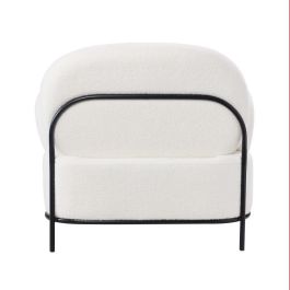 DKD Home Decor Butaca Moderno Blanco Negro 74 x 77 x 86 cm