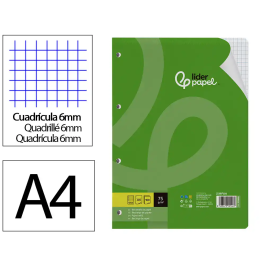 Liderpapel Recambio A4 100 Hojas 75gr Cuadro 6mm 4 Taladros Con Margen Precio: 2.50000036. SKU: B1DQARSABR