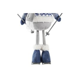 Figura Navidad Moderna DKD Home Decor Azul 12 x 35.5 x 20 cm