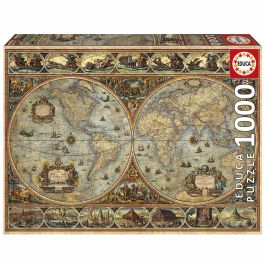 Educa EDU1747456959967 Puzzle Orbis Terrarum - 1000 piezas - Temática viajes y mapas - Mixto