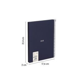 Cuaderno A5 con Espiral y Tapa Dura, 80 Hojas Blancas de 95 Gr/M, Colección 430 Since 1918, Azul Milan 57151E80B Cuaderno A5 con Espiral y Tapa Dura, 80 Hojas Blancas de 95 Gr/M, Colección 430 Since 1918, Azul Milan 57151E80B