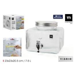 Inde Tarro Dispensador Frigo de Vidrio 7.5 Litros - Capacidad 7.5L, Medidas 23 x 23 x 20.5 cm (4 Unidades) Precio: 54.9219. SKU: B1C9D57XQV