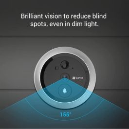 EZVIZ DP2C sistema de intercomunicación video mirilla, Full HD 1080p, monitor 4.3", Wi-Fi, visión nocturna, sensor PIR, almacenamiento 256GB, plata EZVIZ DP2C sistema de intercomunicación video mirilla, Full HD 1080p, monitor 4.3", Wi-Fi, visión nocturna, sensor PIR, almacenamiento 256GB, plata