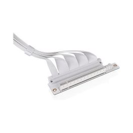 Thermaltake AC-077-CO6OTN-C1 Cable Extensor Riser PCIe 4.0 400mm (4 m) 90 Grados, Doble Angular, Blanco Snow, para Tarjeta de Video