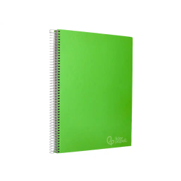 Liderpapel Cuaderno espiral Micro Jolly A4, 140 hojas, cuadro 5mm, 75gr, verde, espiral, tapa forrada