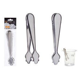 Kinvara Pinza de Hielo de Acero Inoxidable 18 cm para Bar y Hostelería - Ideal para Servir Cubitos y Hielo Picado (48 Unidades)
