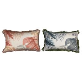 DKD Home Decor Cojín Tropical de Poliéster con Hojas Coral Verde Blanco 50x30x10 cm Juego de 4 Surtidos Precio: 22.73106. SKU: B13HHJRQJM