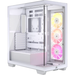 Corsair 3500X ARGB Midi Torre PC Blanco, Ventiladores 3x120mm, CC-9011279-WW