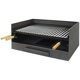 El Zorro Cajón con parrilla inoxidable 61x40x32cm, hierro pintado - chapa de acero 2.5 mm