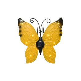 Lumineo Figura Luz Solar Metálica Mariposa 17.8x6x4cm, 8 LEDs, Colores Surtidos, Batería Incluida
