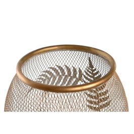 DKD Home Decor Lámpara Sobremesa Shabby Dorado Marron Metal Madera 33 x 51 x 33 cm