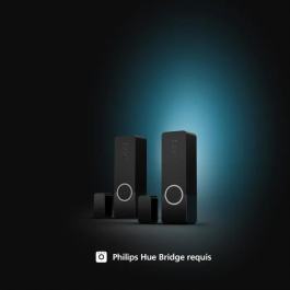 Philips Hue Sensores de Contacto Seguros x 2 Negro PHI1701429819288 Fácil Instalación Control App