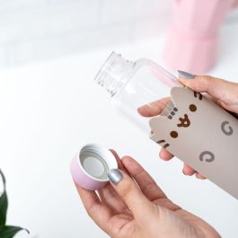 ERIK Botella de cristal Pusheen 500ml con funda de neopreno - Vidrio de borosilicato