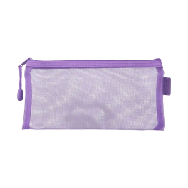 Liderpapel Bolsa Zipper Bag Poliester Transpirable Multiusos Ticket 230x115 mm Morado Pastel