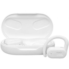 JBL JBLSNDGEARSNSWHT Auriculares Bluetooth Soundgear Sense OpenSound IP54 con 4 Micrófonos, 24h Batería Total, Estuche de Carga, Banda Desmontable, Blanco