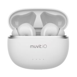Muvit Auriculares Smart True Wireless Inalambrico Blanco ANC Bluetooth V5.3 Cancelacion Ruido