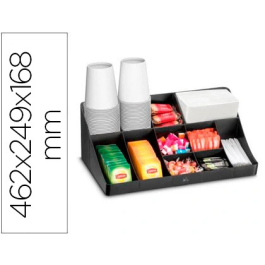 Cep Bandeja organizadora para snacks con 11 compartimentos de poliestireno en color negro especial para bebidas calientes Precio: 48.89000039. SKU: B194F5PJM3