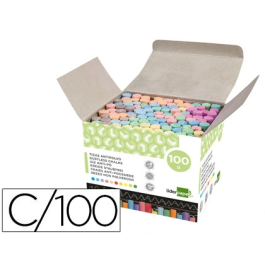 Liderpapel Tiza Antipolvo Caja 100 Unidades Colores Surtidos para Pizarras Precio: 8.49999953. SKU: B1FAAV7GVF